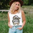 Air Force Mom Messy Bun Sunglasses Military Mom Mothers Day Women Tank Top Basic Casual Daily Weekend Graphic Gifts for Her