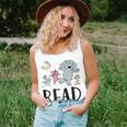 Teacher Library Funny Read Book Club Piggie Elephant Pigeons Women Tank Top Basic Casual Daily Weekend Graphic Gifts for Her