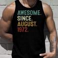 Awesome Since August 1972 50 Years Old 50Th Birthday  Men Tank Top Daily Basic Casual Graphic