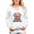 Keep Calm Dream On Vintage Boho Design V2 Women Hoodie Casual Graphic Zip Up Hooded Sweatshirt
