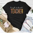 High School Teacher Leopard Fall Autumn Lovers Thanksgiving Women T-shirt Personalized Gifts