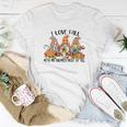I Love Fall With My Gnomes Most Of All Fall Gnomes Thanksgiving Women T-shirt Personalized Gifts