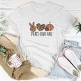 Peace Love Fall Leopard Heart Pumpkin Women T-shirt Funny Gifts