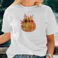 Thankful Pumpkin Gift Fall Season Women T-shirt Casual Daily Crewneck Short Sleeve Graphic Basic Unisex Tee