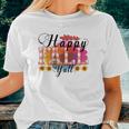 Happy Fall Yall Sunflowers Women T-shirt Casual Daily Crewneck Short Sleeve Graphic Basic Unisex Tee