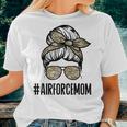 Air Force Mom Messy Bun Sunglasses Military Mom Women T-shirt Gifts for Her