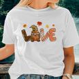 Gnomes Love Autumn Leaves Fall Season Women T-shirt Gifts for Her