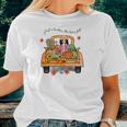 Pumpkin Truck Just A Teacher Who Loves Fall Women T-shirt Gifts for Her