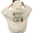 Gardener Crazy Plant Lady Idea Gift Aesthetic Words Graphic Back Print Hoodie Gift For Teen Girls