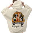 Gnome Witch Halloween Pumpkin Autumn Fall Happy Fall Yall Aesthetic Words Graphic Back Print Hoodie Gift For Teen Girls