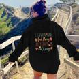 Fall Leaves Are Falling Autumn Is Falling Aesthetic Words Graphic Back Print Hoodie Gift For Teen Girls