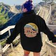 Hippie The Sun Think Hippie Thought Custom Aesthetic Words Graphic Back Print Hoodie Gift For Teen Girls