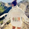 Cozy Vibes Warm Weather Fall Aesthetic Words Graphic Back Print Hoodie Gift For Teen Girls