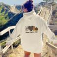 Peace Love Fall Pumpkin Heart Aesthetic Words Graphic Back Print Hoodie Gift For Teen Girls