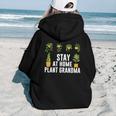 Gardening Stay At Home Plant Grandma Design Aesthetic Words Graphic Back Print Hoodie Gift For Teen Girls