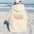 Funny Thanksgiving Talk Turkey To Me Aesthetic Words Graphic Back Print Hoodie Gift For Teen Girls