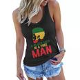 A Black Man Is A Free Man Funny Gift African American Juneteenth Gift Women Flowy Tank