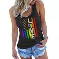 American Love Gay Pride Rainbow Flag Women Flowy Tank