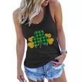 Buffalo Shamrock Plaid Irish Clovers Graphic Design Printed Casual Daily Basic Women Flowy Tank