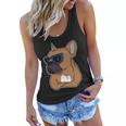 Cool French Bulldog Sunglasses Women Flowy Tank