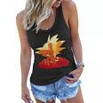 Dragon Fighter Silhouette Illustration Tshirt Women Flowy Tank