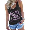 Fabulous & 90 Sparkly Shiny Heel 90Th Birthday Tshirt Women Flowy Tank