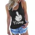 Fuck Trump Cartoon Middle Finger Resist Anti Trump Tshirt Women Flowy Tank