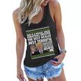 Funny Donald Trump Ugly Christmas Sweater Parody Speech Gift Women Flowy Tank