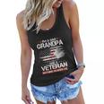 Funny I Am A Dad Grandpa And A Veteran Nothing Scares Me Women Flowy Tank