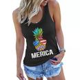 Funny Patriotic Pineapple 4Th Of July America Usa Flag Women Flowy Tank