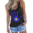 Hand Heart Down Syndrome Awareness Women Flowy Tank