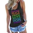 Kindness Peace Equality Love Hope Diversity Women Flowy Tank