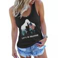 Lets Go Brandon Camping Bigfoot Rock And Roll American Flag Women Flowy Tank