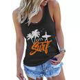 Lets Surf Sunset Summer Time Women Flowy Tank