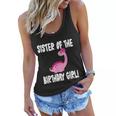 Sister Of The Birthday Girl Dinosaur Matching Family Party Women Flowy Tank