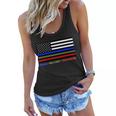 Thin Blue Green Red Lines Police Military Firefighter Tshirt Women Flowy Tank
