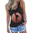 Travelling Shadow In A Red Circle Gift Graphic Design Printed Casual Daily Basic Women Flowy Tank