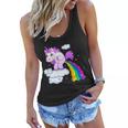 Unicorn Pooping A Rainbow Tshirt Women Flowy Tank
