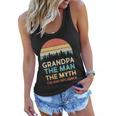 Vintage Grandpa Man Myth The Bad Influence Women Flowy Tank