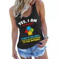 Yes I Am Autistic Funny Autism Tshirt Women Flowy Tank