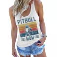 Dog Pitbull Mom  Vintage Pitbull Mom  Women Flowy Tank