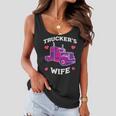 Trucker Truckers Wife Pink Truck Truck Driver Trucker Women Flowy Tank
