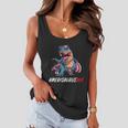 4Th July Tfunny Giftrex America Dinosaur Independence Day Patriot Usa Gift Women Flowy Tank