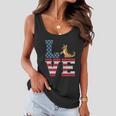 4Th Of July Patriotic Love German Shepherd Dog American Flag Gift Women Flowy Tank