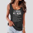 5 Things You Should Know About My Wife Funny Tshirt Women Flowy Tank