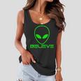 Alien Believe Funny Science V2 Women Flowy Tank