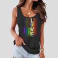 American Love Gay Pride Rainbow Flag Tshirt Women Flowy Tank