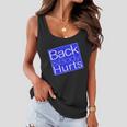 Back And Body Hurts Blue Logo Women Flowy Tank