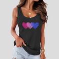 Bisexual Flag Hearts Love Lgbt Bi Pride Women Flowy Tank