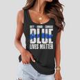 Blue Lives Matter Tshirt Women Flowy Tank